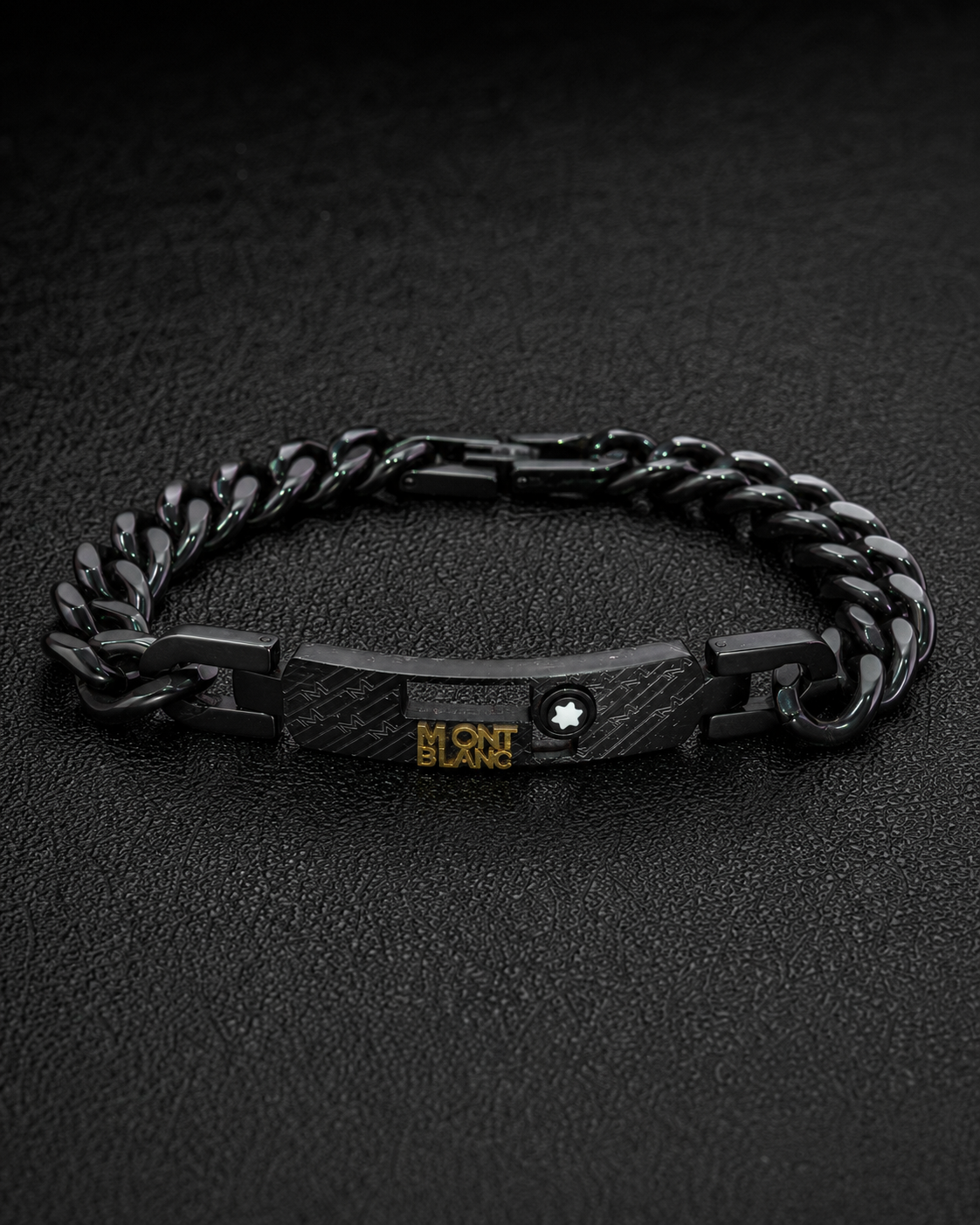 Montblanc Black Stainless Steel Chain Bracelet