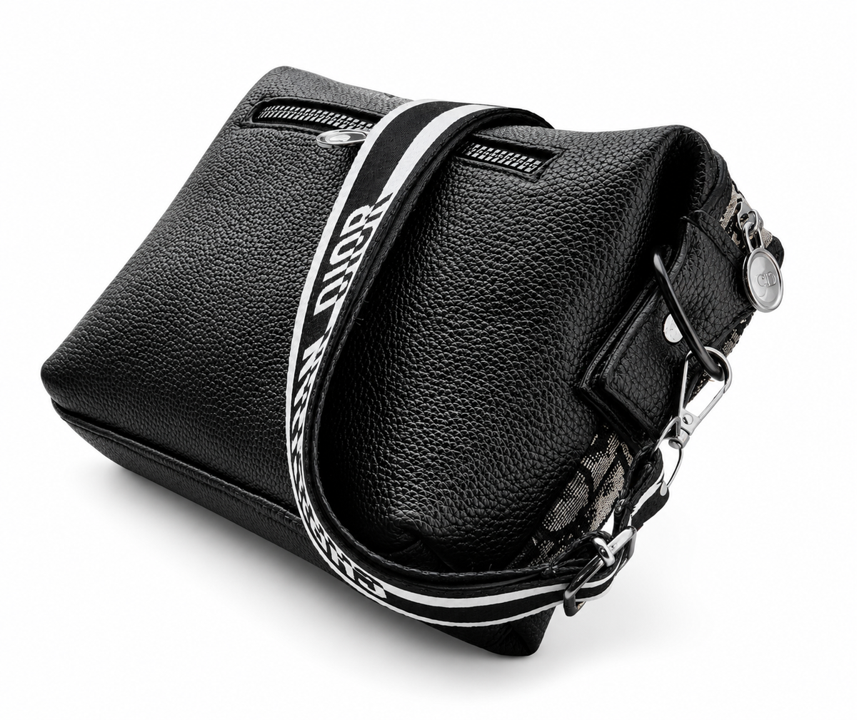 Dior Men's Blue & Black Oblique Canvas Crossbody Bag