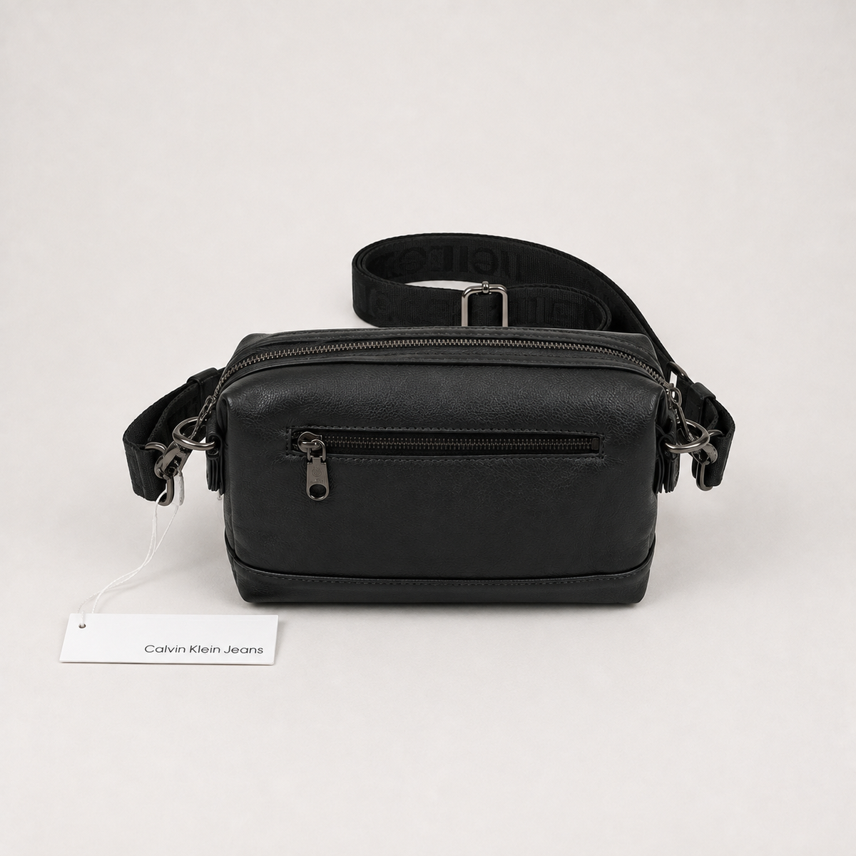 Calvin Klein Double-Zip Crossbody Bag – Black