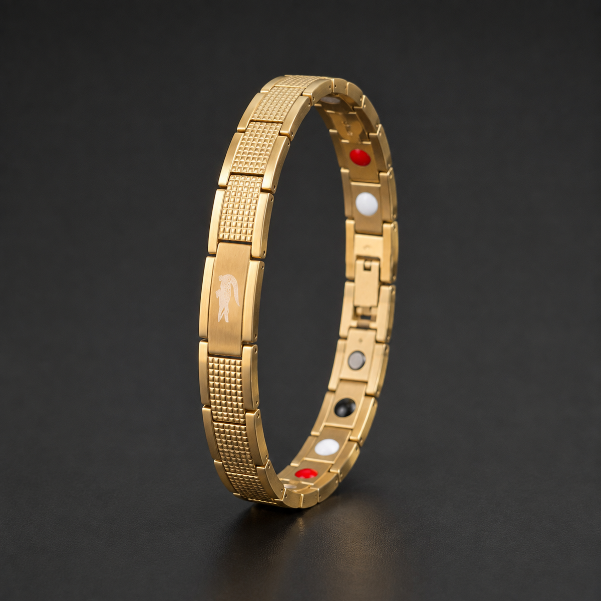 Lacoste Textured Link Bracelet – Gold