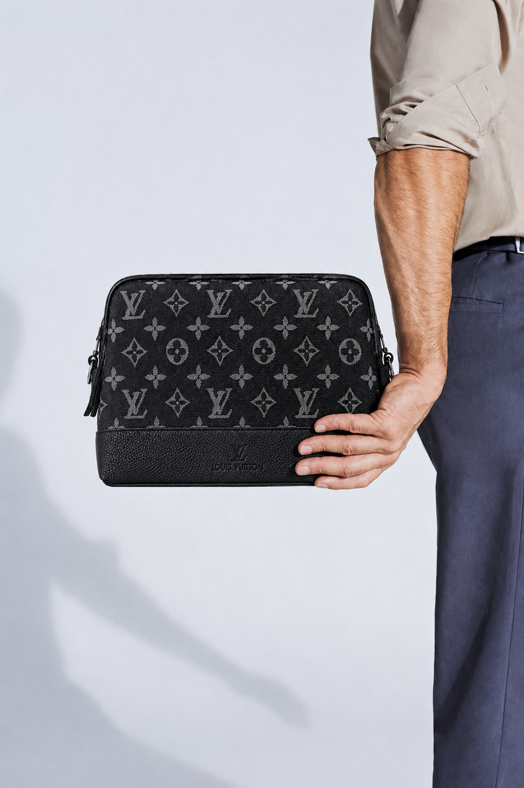 Louis Vuitton Men's Black Monogram Canvas Crossbody Bag