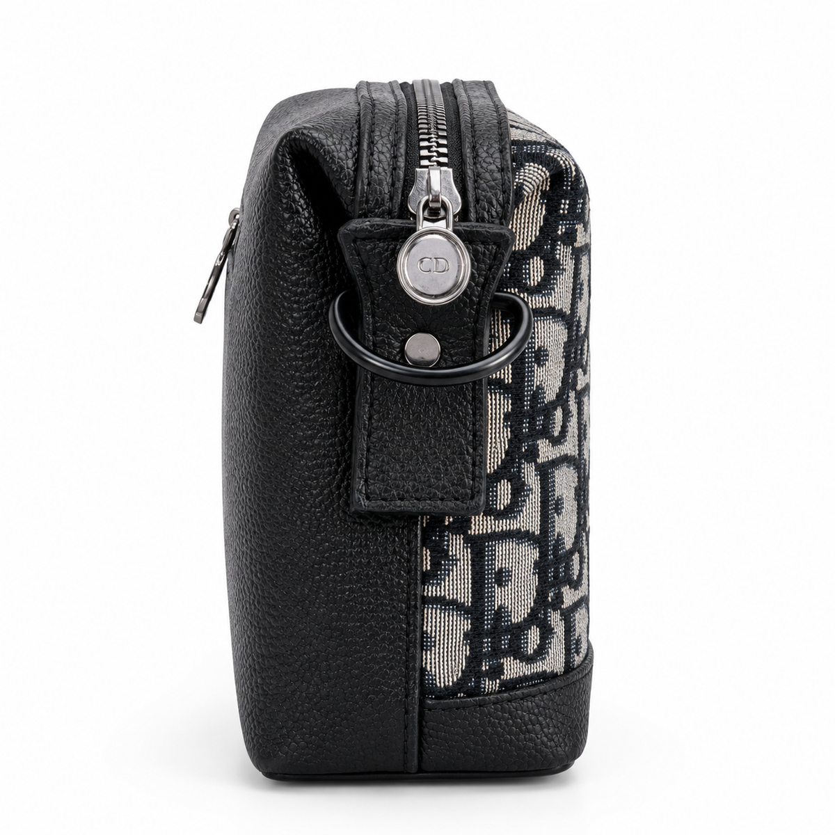 Dior Men's Blue & Black Oblique Canvas Crossbody Bag