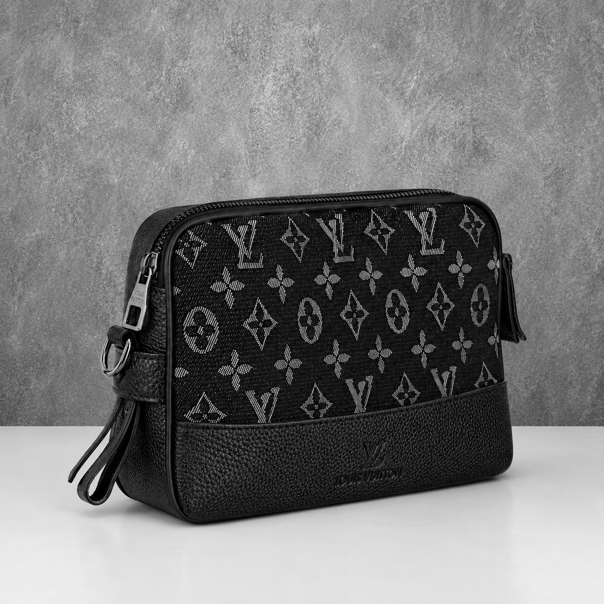 Louis Vuitton Men's Black Monogram Canvas Crossbody Bag