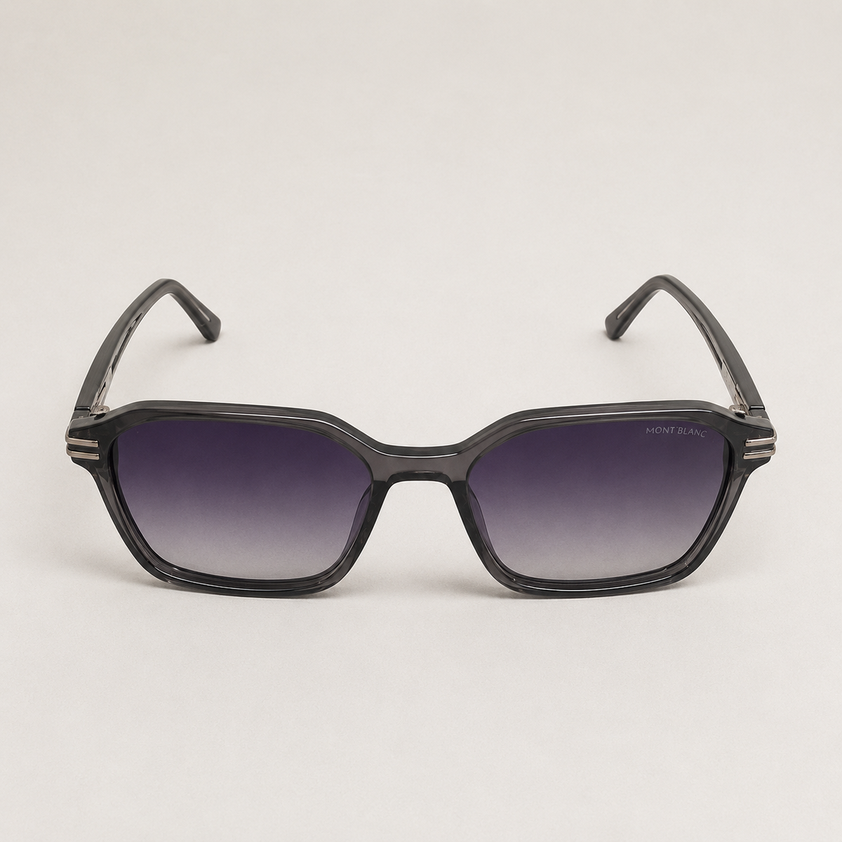 Montblanc Square Sunglasses – Smoke Grey with Gradient Lenses + Case
