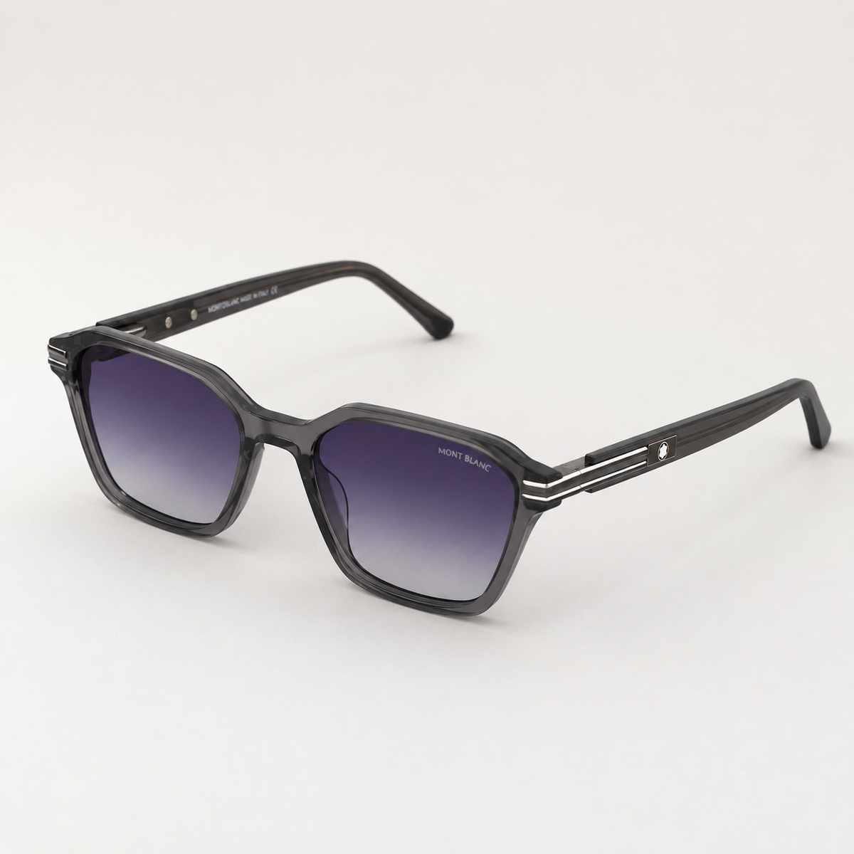 Montblanc Square Sunglasses – Smoke Grey with Gradient Lenses + Case