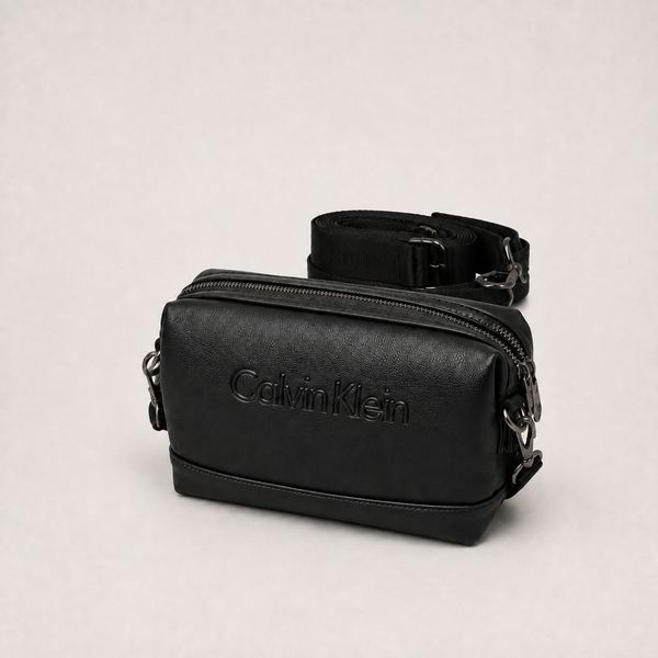 Calvin Klein Double-Zip Crossbody Bag – Black