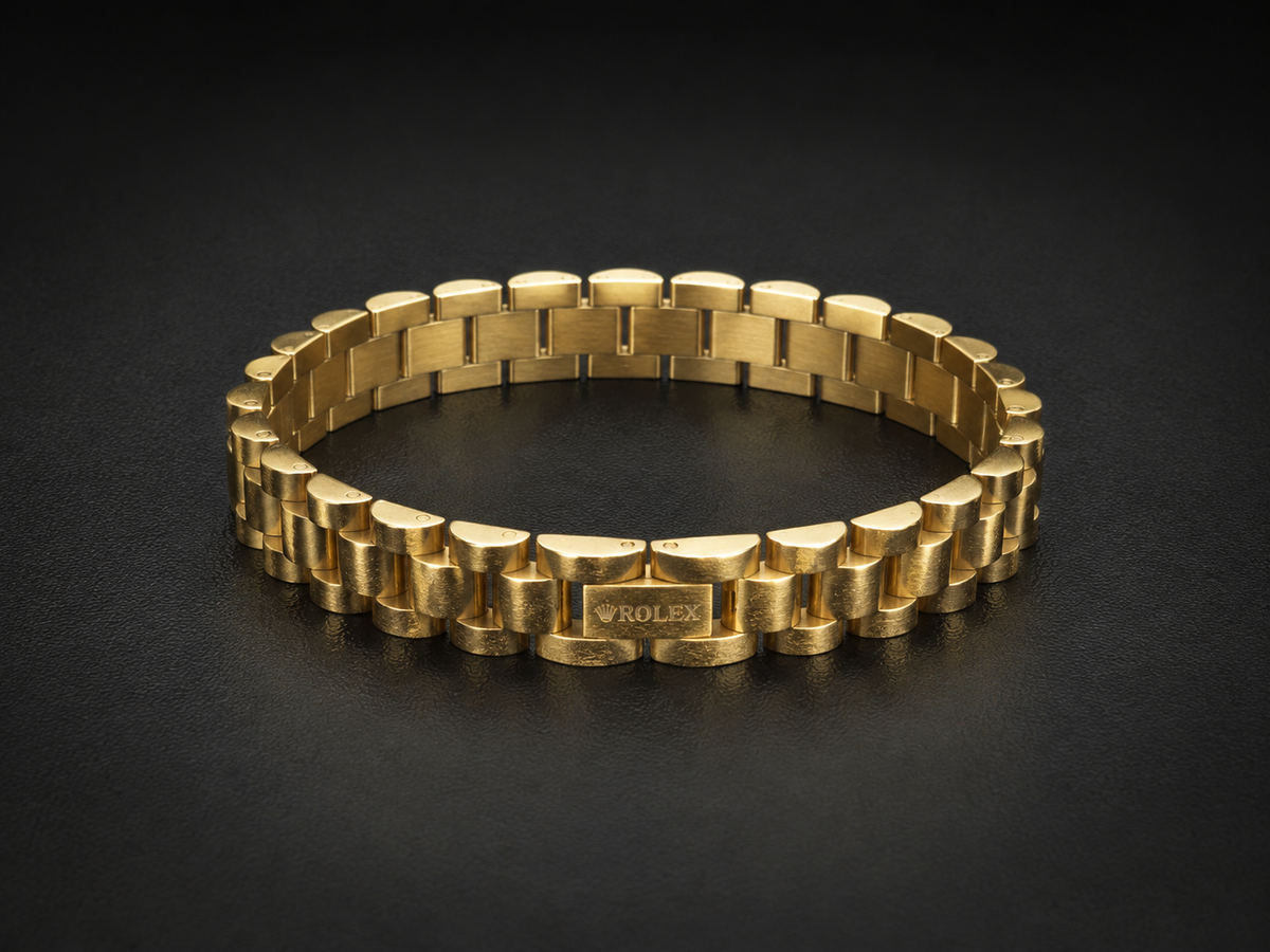 Rolex Three-Row Link Bracelet – Gold