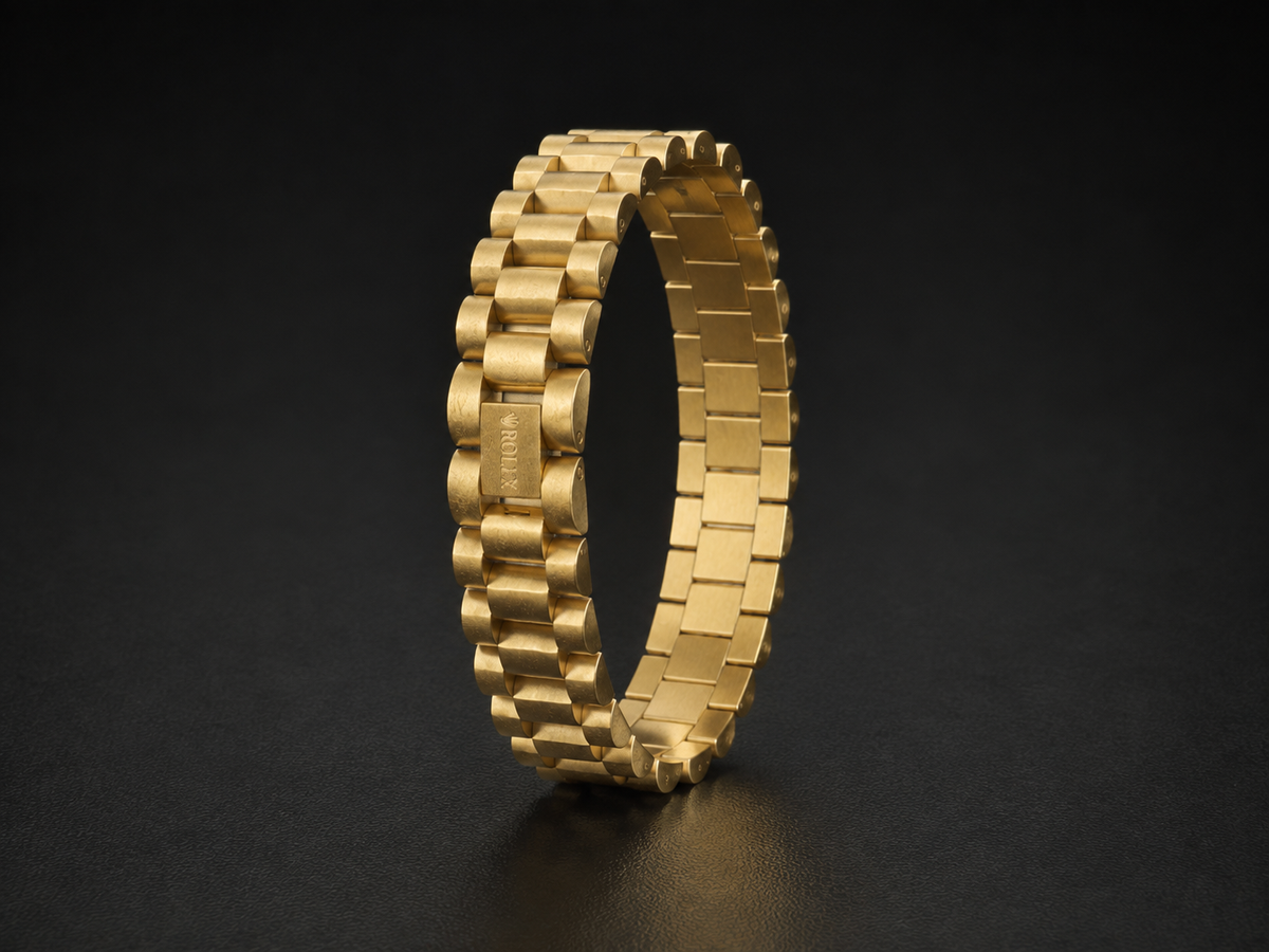 Rolex Three-Row Link Bracelet – Gold