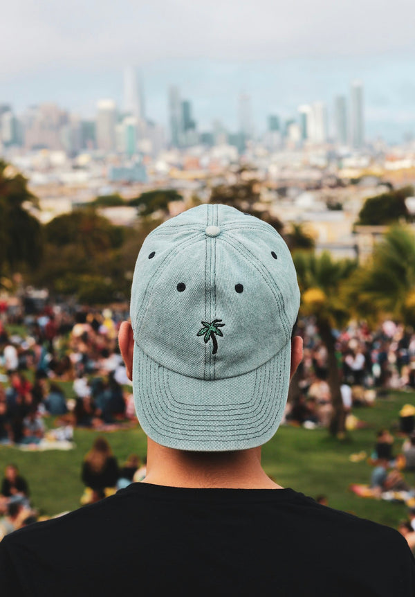 Cap on neutral background