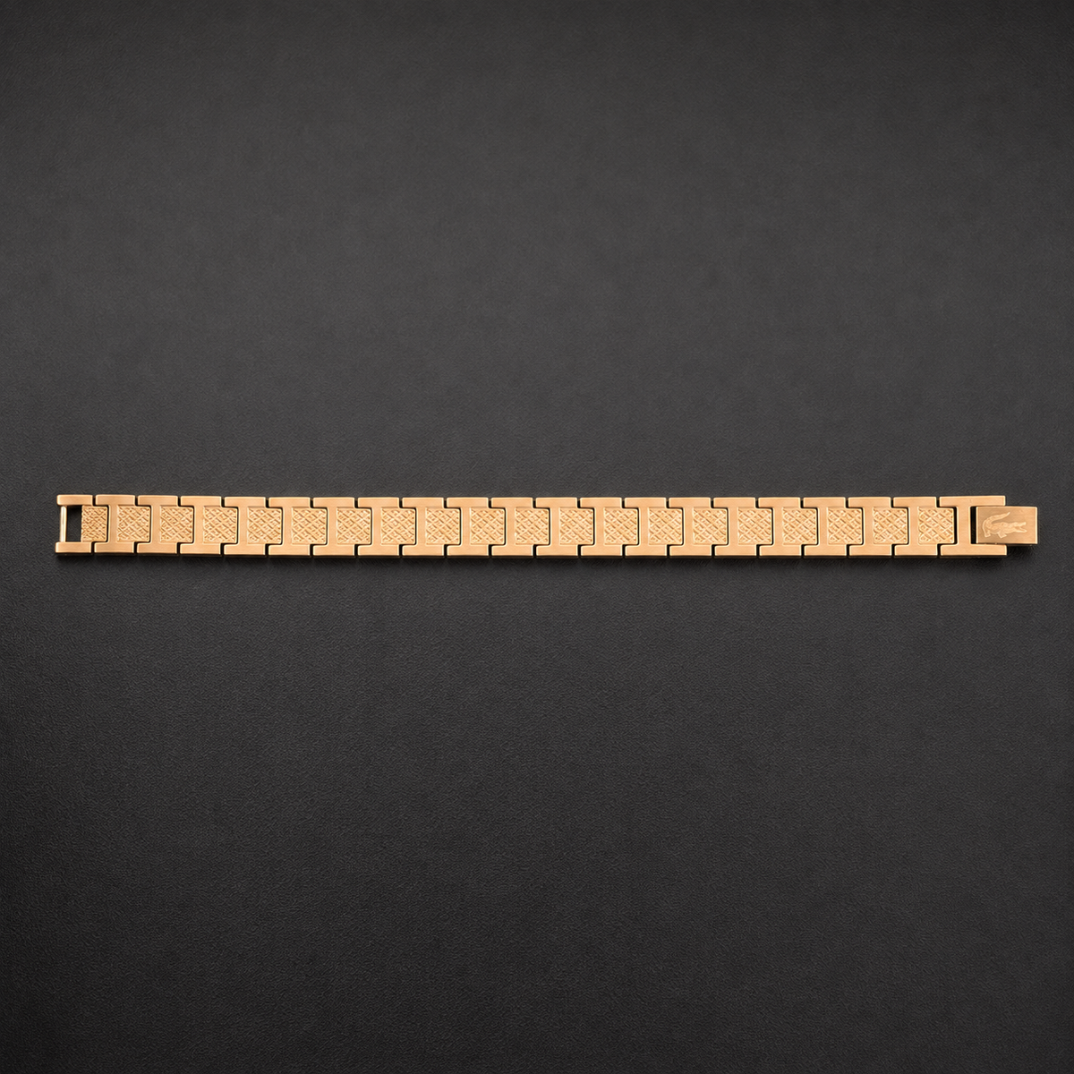Lacoste Patterned Link Bracelet – Gold
